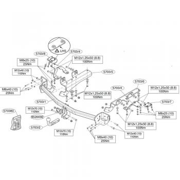 Enganche Fijo Brink 570300 con Herramienta de Montaje Removible