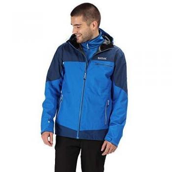 Regatta Sacramento V Waterproof & Breathable Lightweight Technical Hiking 3-In-1 Jacket with Extol Stretch Inner Chaqueta, Hombre, Oxford Azul/Prussian, Large