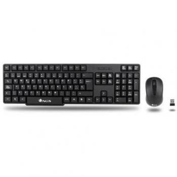NGS Euphoria Kit Combo Inalámbrico Teclado y Ratón AZERTY Francés Negro