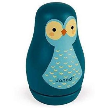 Janod - Caja de Música de Madera Búho - Decoración de Cuarto Infantil - A partir de 3 Años, J04672