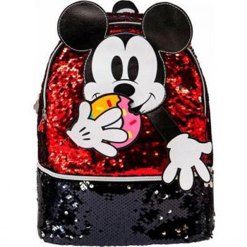 Mochila Donut Mickey Disney Lentejuelas 32cm