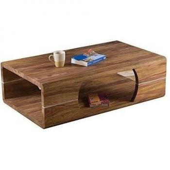 lounge-zone con estilo Mesita baja Mesa de Salón salón Mesa auxiliar mesa VERO LEGNO Sheesham Madera Sheeshamholz Macizo grano natural Piedra Finish Compartimiento de almacenamiento 100x60cm 13568