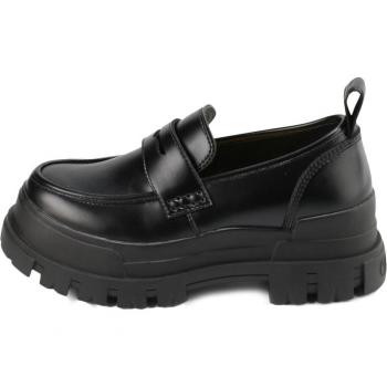 Buffalo Women's Aspha Loafer Platform Shoes, Black, Size 7 US