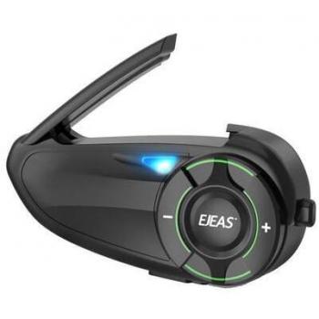 Intercomunicador para Moto EJEAS Q8 - Inalámbricos Bluetooth, con conectividad Bluetooth, diseño ergonómico, resistencia al agua y polvo (IP67), capacidad de conectar hasta 3 motociclistas en intercomun