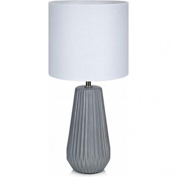 Lámpara de mesa NICCI gris 1 luz con pantalla cilíndrica, E14