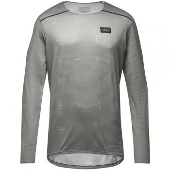 Camiseta de manga larga Gore Wear Contest para hombre, color gris neutro, talla S