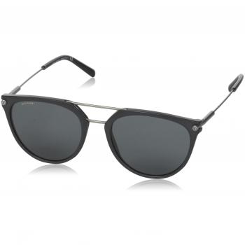 BULGARI Men's 0BV7029 531387 55 Sunglasses, Matte Black/Grey