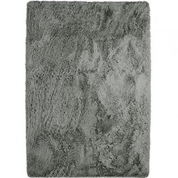 Alfombra Shaggy Lavable Extra Suave de Microfibra Gris Claro 225 x 340 cm