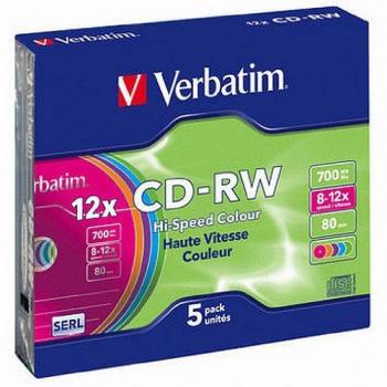 Verbatim CD-RW Colour 12x - CD-RW vírgenes