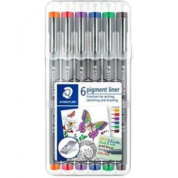 Staedtler 30805-SSB6 - Rotuladores de 0.5 mm, Multicolor, Paquete de 6