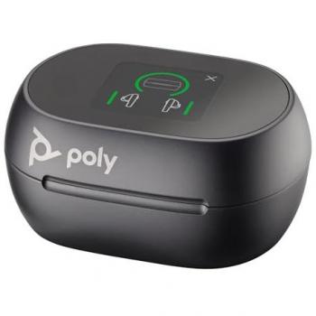 Estuche de Carga Táctil Negro para Auriculares Poly Voyager Free 60+ UC con Adaptador BT700 USB-A