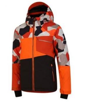 Chaqueta esquí niño Dare2B Traverse Jacket (Puffins Orange Geo Camo Print/Negro)
