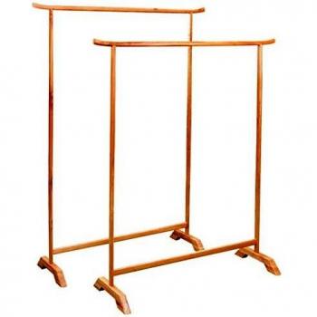 Solid Oak Wood Clothes Rack Set of 2