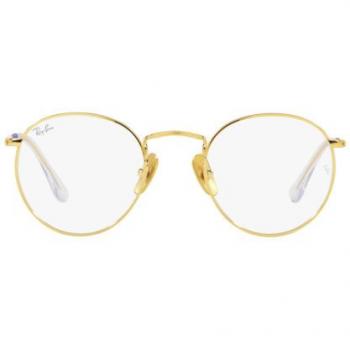Ray-Ban RX8247V Round 1225 Men's Eyeglasses Gold Size 50 (Frame Only) - Blue Light Block Available