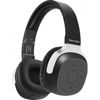 Auriculares Inalámbricos Bluetooth Bee con Cable 3.5mm, Estéreo Plegables, Deportivos y Micrófono NFC para Ordenador, Teléfono y TV