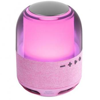 Altavoz Portátil Bluetooth 15W Mars Gaming MS-Flow con Iluminación RGB 360°, Sonido DeepBass de 57mm, Compacto y MicroSD - Disponible en Negro, Gris Plateado o Rosa