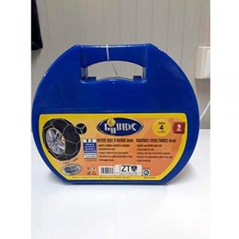 Cadenas de Nieve 9 mm para Auto Grupo 4 con Montaje Rápido y Tensión Elástica