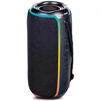 Altavoz Portátil ELBE ALT-N12-TWS, Bluetooth, 20W, Tecnología TWS, IPX6 Resistente al Agua, Iluminación RGB, Color Negro