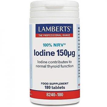 Lamberts Yodo 150 Ug Suplemento - Tabletas, Blanco, 180 Unidades