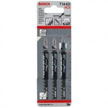 Bosch Professional 3 x Hojas de sierra de calar T 144 D Speed for Wood