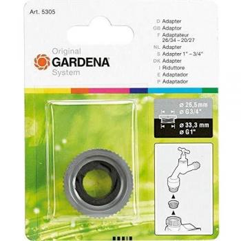 Adaptador GARDENA: adaptador con rosca para conectar la rosca hembra
