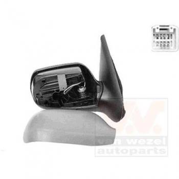 Espejo retrovisor VAN WEZEL 2740818, tipo: espejo retrovisor, características: diseño específico para vehículos, ajuste manual, acabado en negro, incluye soporte de montaje y cristal convexo para mayor visibilidad