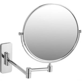 Espejo de maquillaje Tectake - Espejo redondo de doble cara con aumento en un lado, orientable 360°, ajuste de distancia a la pared variable