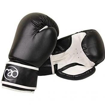 Fitness-Mad BSPARP10BW Guantes de Boxeo, Unisex Adulto, Negro/Blanco, 10 oz