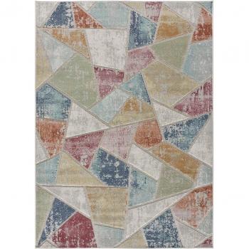 Alfombra de Interior y Exterior Estilo Mosaico Multicolor Soley 7671 - Tamaños disponibles: 160x230 cm, 80x150 cm, 133x190 cm, 200x290 cm