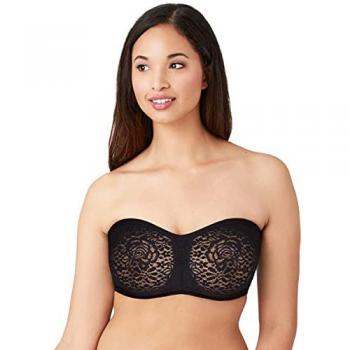 Wacoal Halo Lace Strapless Underwire Bra - Black - Size 34D