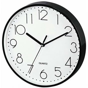 Reloj de Pared Hama PG-220 Negro con Diseño Moderno y Función Silenciosa