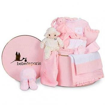 Cesta Nacimiento completo serenidad rosa
