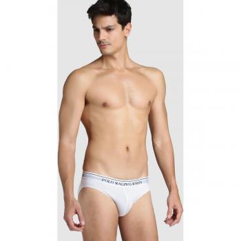 Polo Ralph Lauren Men's Low Rise Cotton Briefs 3-Pack Classic White