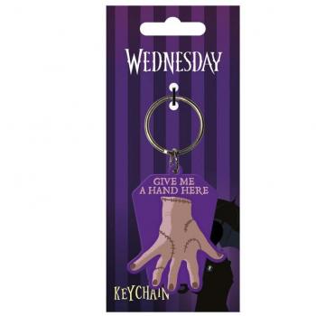 Llavero Pyramid International Wednesday Addams Give Me A Hand de Caucho