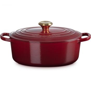 Cocotte Ovalada de Hierro Fundido 29 cm Le Creuset - Color Granate