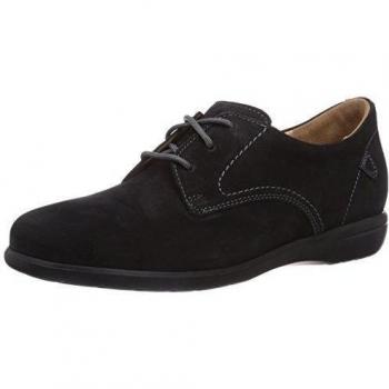 Ganter FRANZI, Weite F - zapatos con cordones de cuero mujer, color gris, talla 42