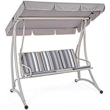 Dondolo de Acero 3 Plazas Grely Color Marfil 190x120xH185 cm