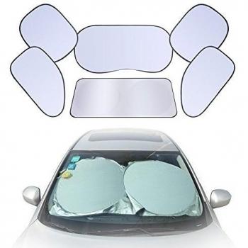 GHB Parasol Plegable para Coche Parabrisas Anti Rayos UV 6 pcs