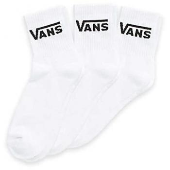 Calcetines Vans Classic Half Crew, paquete de 3 unidades, color blanco y negro, tallas 42.5/47 (9.5-13) para hombre