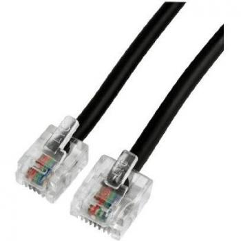Cable Modular Hama 10m 8P4C-6P4C Negro
