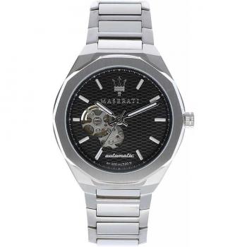 Maserati Stile Automatic Men's Watch 42mm Black Dial Stainless Steel 100M