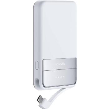 Banco de energía magnético EcoFlow RAPID 5000 mAh con carga rápida PD3.0 y carga inalámbrica Qi, color azul claro
