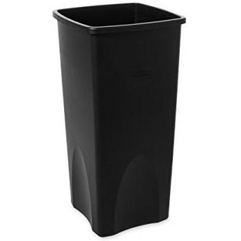 Rubbermaid Commercial Products FG356988 - Contenedor cuadrado, capacidad de 87 l, negro