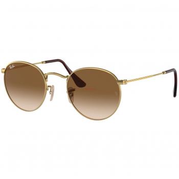 Ray-Ban RB3447 Round Metal Asian Fit Sunglasses 001/51 Gold Size 50