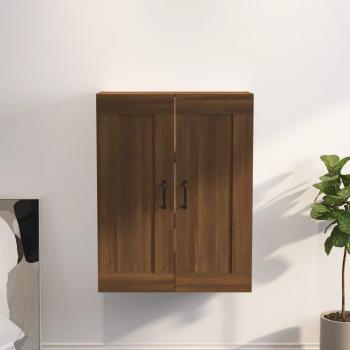 Armario Colgante de Pared 69,5x32,5x90 cm en Marrón Roble, Mueble de Almacenaje para Salón con Puertas y Cajón de Madera, Buffet Moderno, Armario