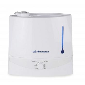 Orbegozo HU 2065 - Humidificador, salidas de vapor ajustables, 6 L de capacidad, autoapagado de seguridad, proyecta vapor frío, área de acción 40 m2, regulador de humedad, 90 W