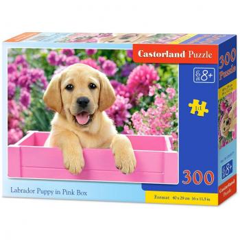 Labrador Puppy Puzzle - 300 Pieces in Pink Box