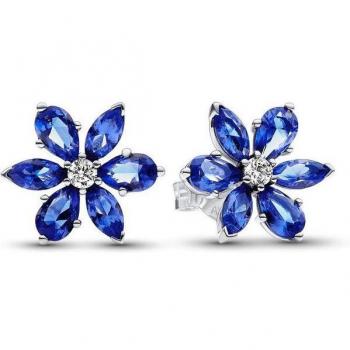 Pendientes Pandora Timeless de plata color azul