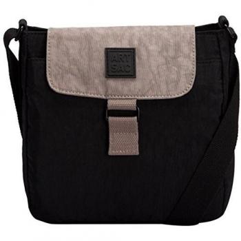 Art Sac - Bolso al hombro de Material Sintético para mujer multicolor negro, gris