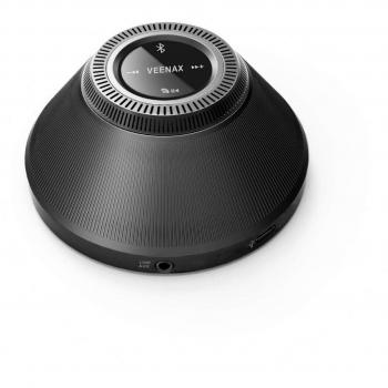 VEENAX PS10 Altavoz Mini Bluetooth, Tacto Estéreo Altavoz Portátiles, Altavoces Inalámbrico con Micrófono y Bajos, Llamadas Manos Libres para iPhone Samsung Android Smartphone PC Tablet MP3, Negro